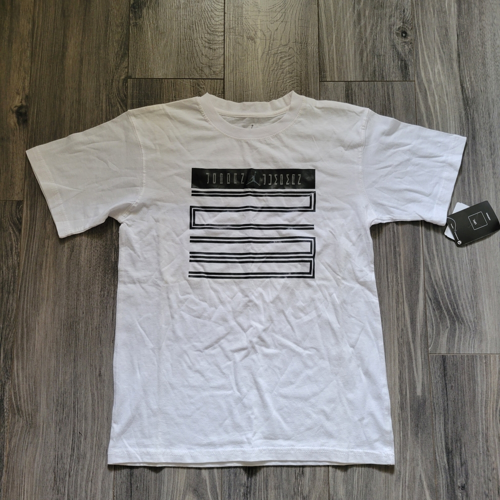 Jordan White and Black Graphic Tee